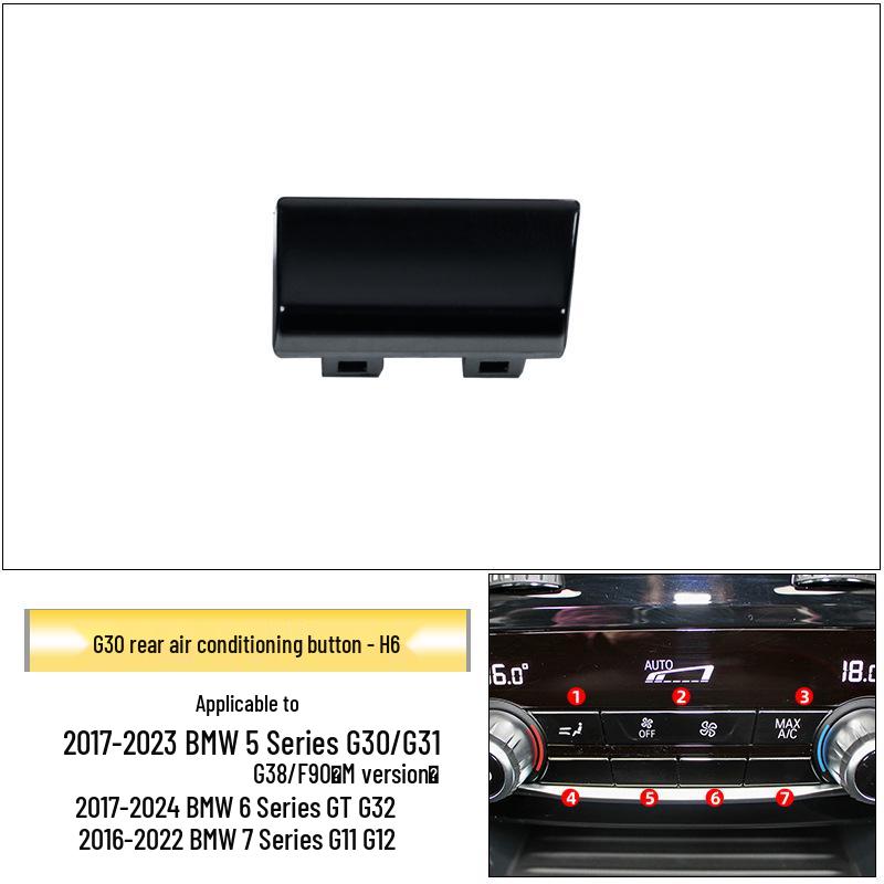 Compatible with BMW 5 Series, 7 Series, GT, 6 Series, G32, G30 Rear Air Conditioning Switch Buttons