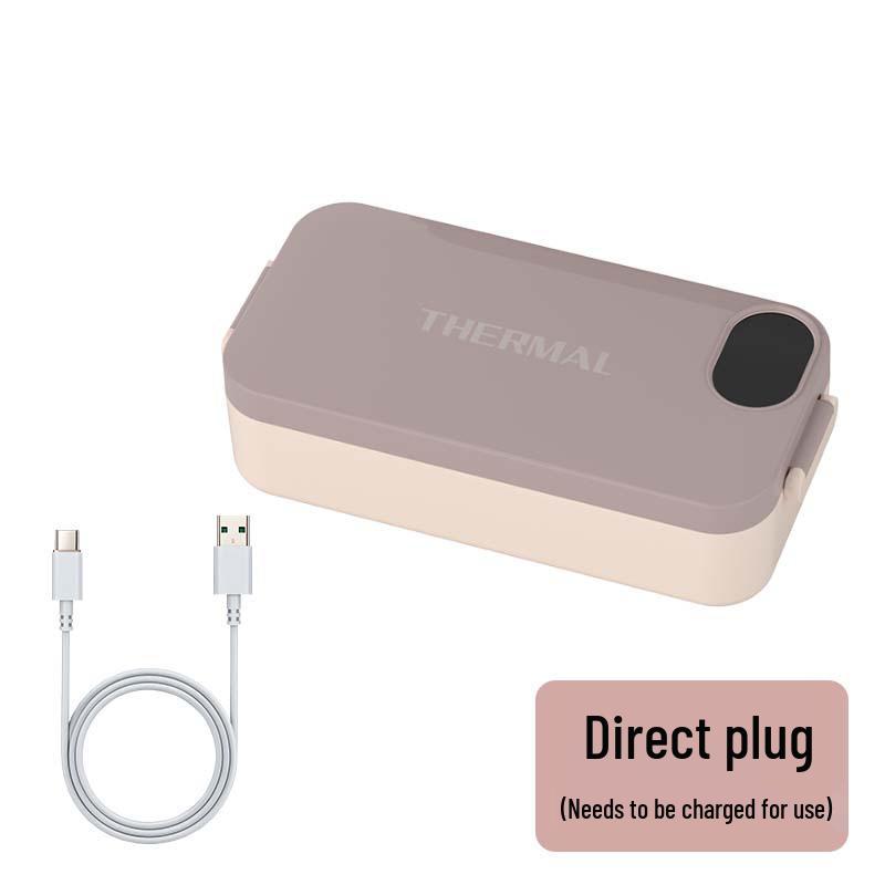 Bezprzewodowe podgrzewane pudełko na lunch USB - 900 ml Bento bez wody dla studentów i pracowników biurowych