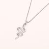 Ladies' Snake Shaped Pendant Necklace, Embellished with Synthetic Zircon, Gothic Snake Shaped Collarbone Chain, Avant-garde Daily Jewelry, Gift Giving
