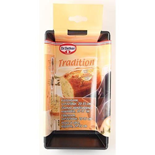 Moule à cake - DR. OETKER - 01446 - Extensible 20-35 cm - Acier - Compatible congélateur et lave-vaisselle