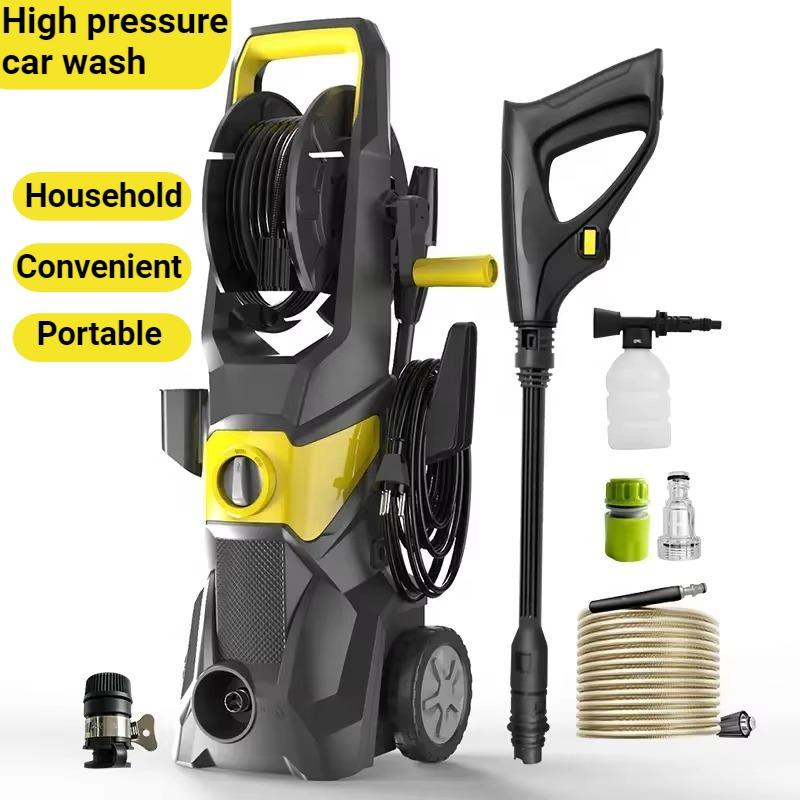 3000W High-Power Portable Electrical Pressure Cleaner 100Bar 4.8Amp - Professional Car Washing Machine for Home & Outdoor Use