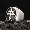 Sterling Silver Punk-style Cross Men's Ring Is A Perfect Gift for Men To Wear As A Ring in Daily Gatherings and Parties