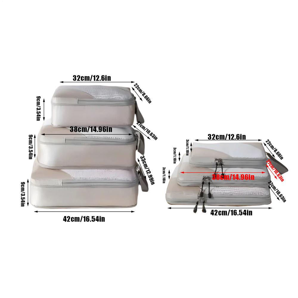 Compression Packing Bags For Travel Packing Cubes Luggage Compression Bags For Travel Luggage Organizer 6 Pieces For Suitcase