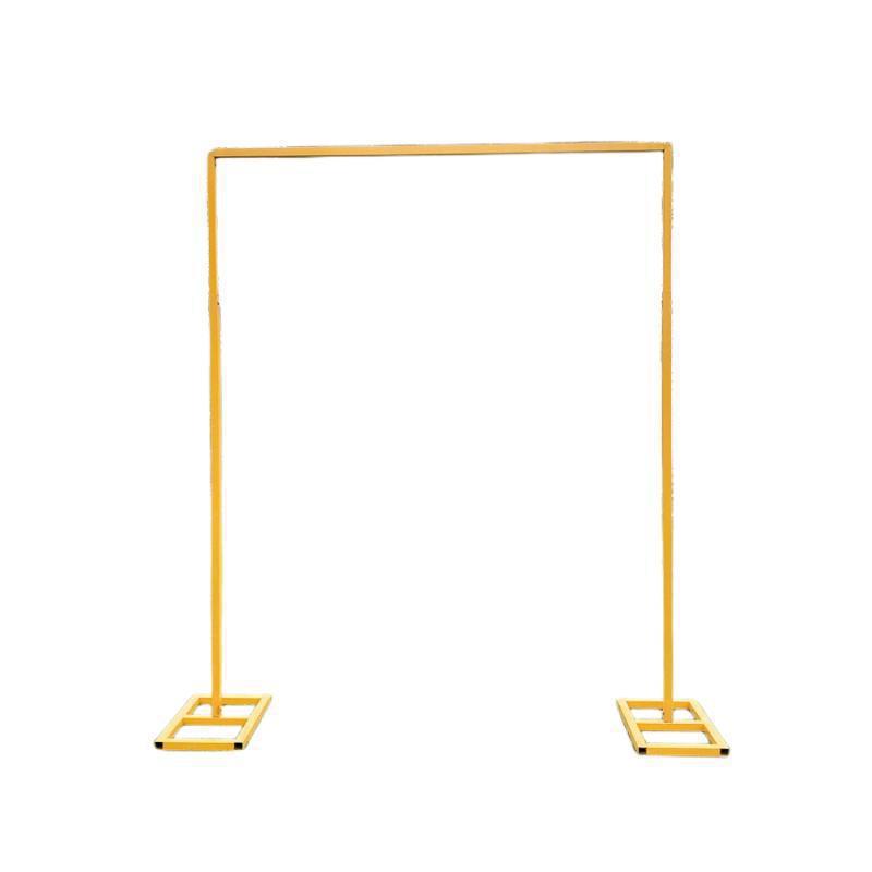 Gold Iron Wedding Arch with Telescopic Rods - Decorative Frame for Event Backgrounds