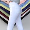 Plus Size Women's Elastic Waist Jeans Spring Autumn Slim Stretch Pencil Jeans Casual Female Denim Trouser