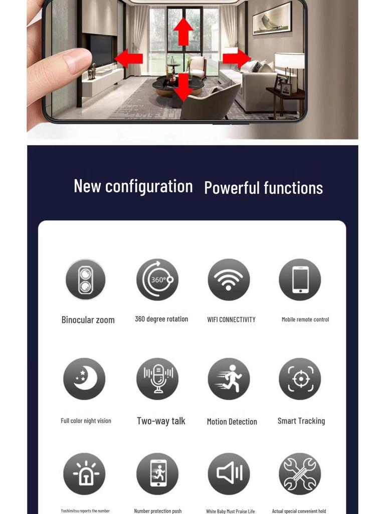 E27 Dual-Screen 360° WiFi Surveillance Camera with Full-Color HD Lamp Head