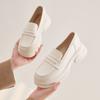 Women'S Loafers Shoes Round Toe Leather Casual Platform Ladies Pumps Spring Non Slip Comfortable And Elegant Chic Point 39 On