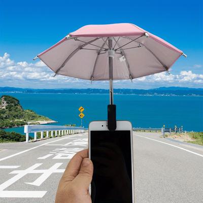 Für Kreativen Mini-Regenschirm Handy Universalhalter Outdoor Radfahren Handy Sonnenschutz Tragbares Outdoor-Regenzubehör