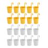 10Pcs Hanging Flower Pots with Removable Hooks Outdoor Indoor Plants Metal Buckets Wall Fence Home D