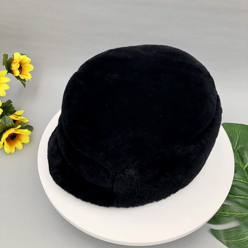 Warmer Hut Herren Schafsleder Mode Dick Gentleman Krempe Hut Outdoor Pelzmützen