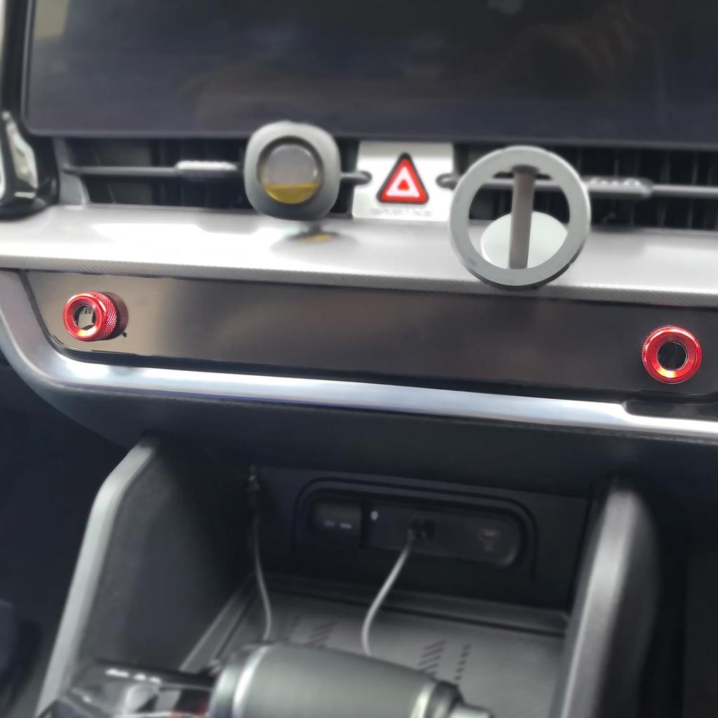 YOUTOOCAR 2PCS Aluminum Alloy AC Adjustment Knob Covers Compatible with Kia Sportage 2023–2025 Kia EV6 2022–2024 Kia Carnival 2022–2024