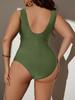 Beach Swimsuit Solid Color One-piece Swimsuit For Women