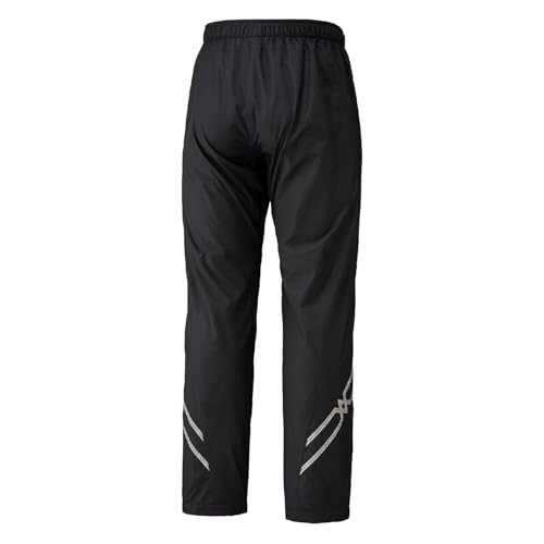 Mizuno Training Wear Windbreaker Pants, Heat-Generating Material, Water-Repellent, Windproof, 32MFC631, Black X Black