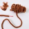 6Rolls Braided Polyester Rope 7mmX5Meters Hollow Braided Cord with Needle and Fixed Wire for Art Craft and Decoration