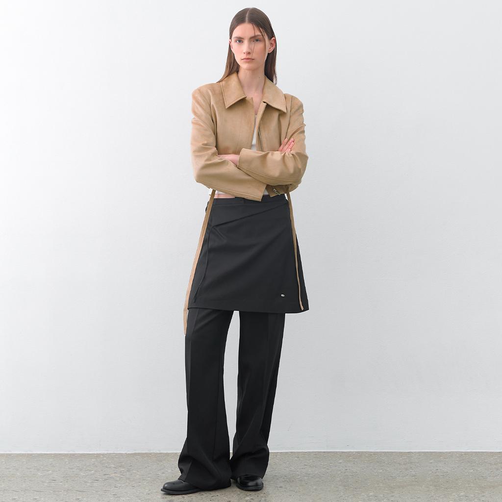 ATELIER NAIN Layered Skirt Pants Set(Pt-5617)