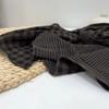Japanese retro double-sided brown checkered cotton scarf versatile autumn and winter shawl women's triangle scarves