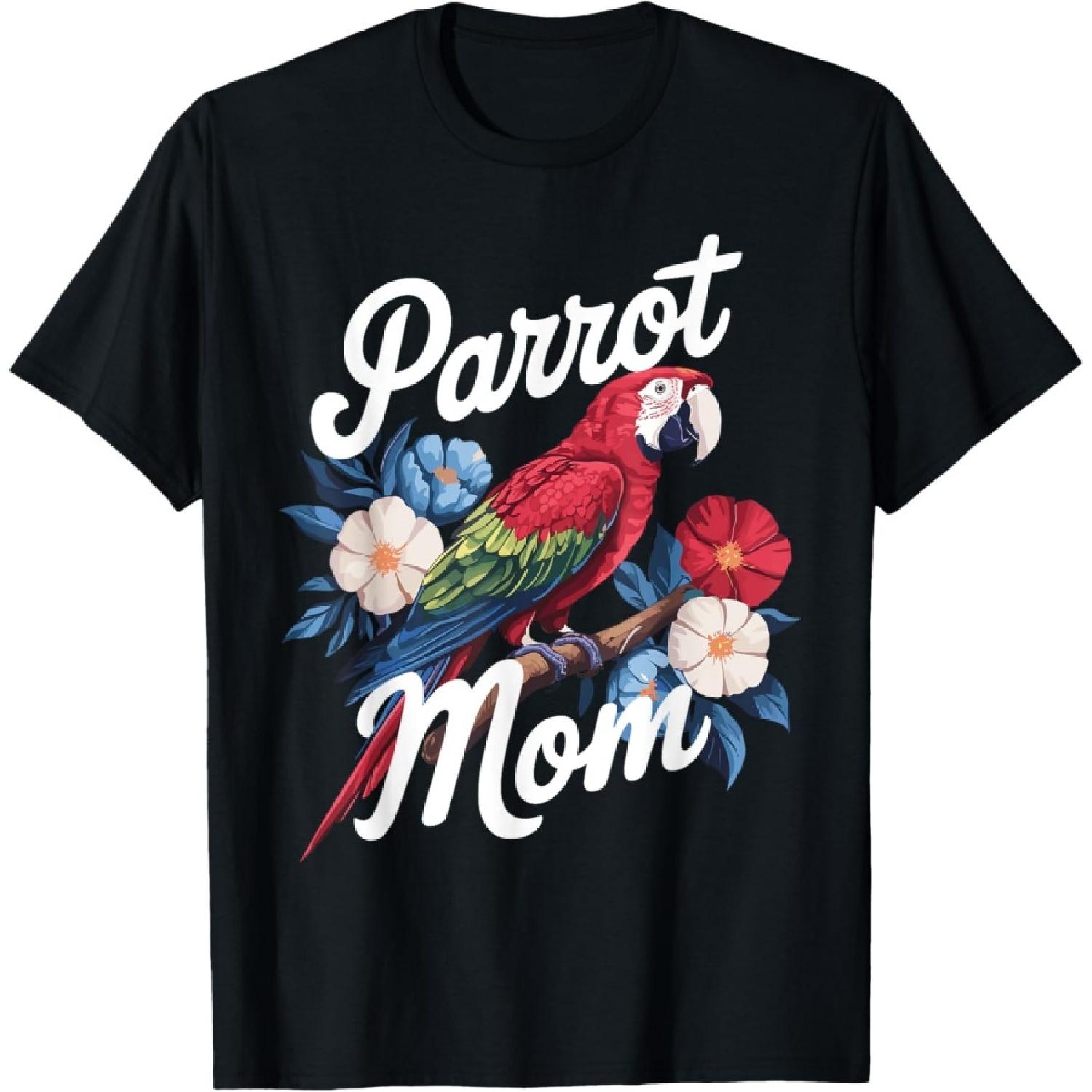 Cool Parrot Art For Women Girls Tropical Bird Parrot Lovers T-Shirt(1) S