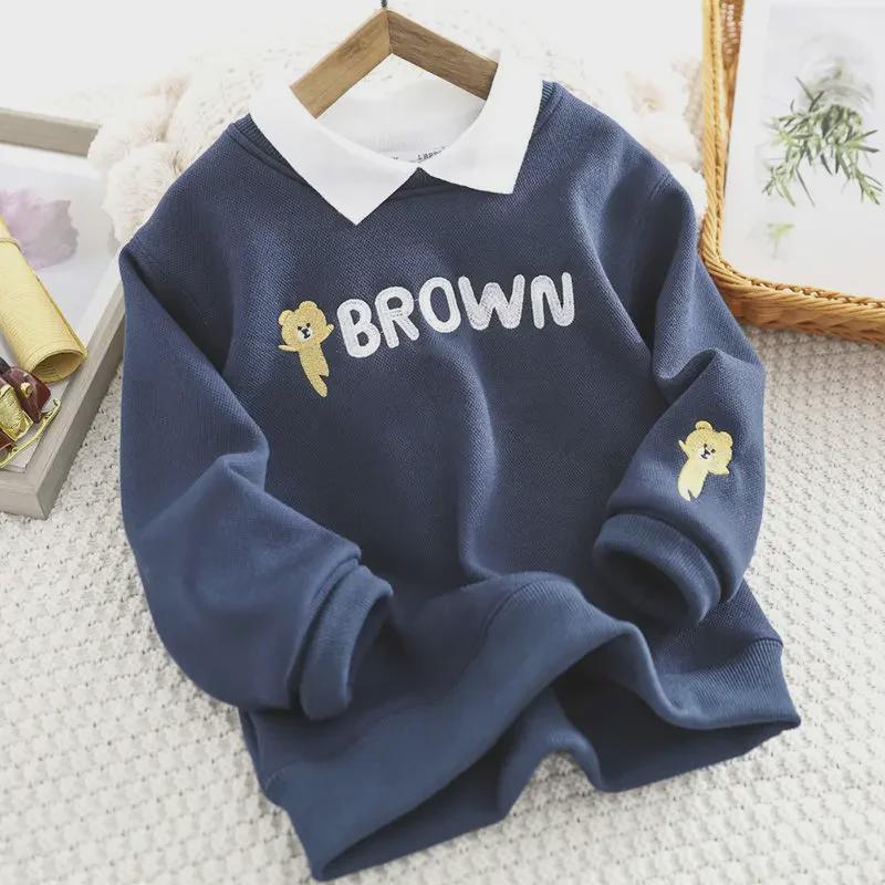 Jungen Sweatshirts mit Samtfutter: Langärmelige, warme, stilvolle Wintermäntel für Kinder