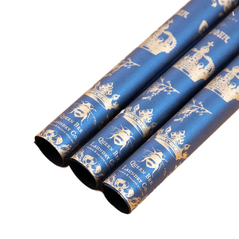 Ribbon Flower Knot Colorful Exquisite Gift Box Beaded Wrapping Paper Hot Stamping Gift Wrapping Paper For Gift Packaging