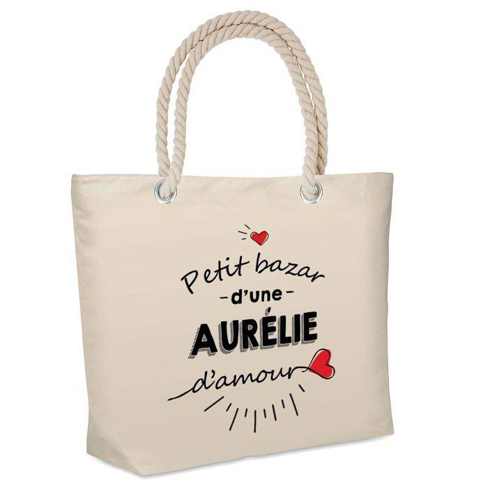 Sac de plage - PLANETEE - isotherme Bazar d'une Aurélie d'amour - Coton - Grande contenance - Imprimé en France