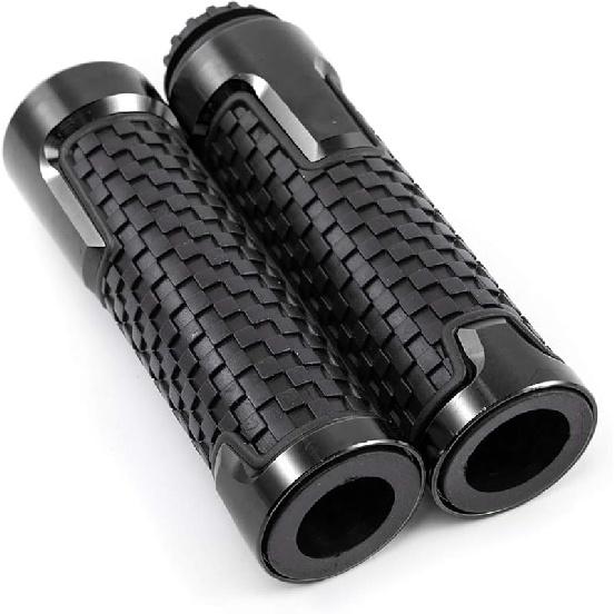 Hand Grips 7/8'' 22mm Motorcycle Grips Non Slip Universal Aluminum and Rubber Gel Handlebar Grip for Motorbike