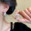 Korean Sweet Temperament Zircon Snowflake Pearl Earrings Earrings Fashionable Exquisite Earrings Women