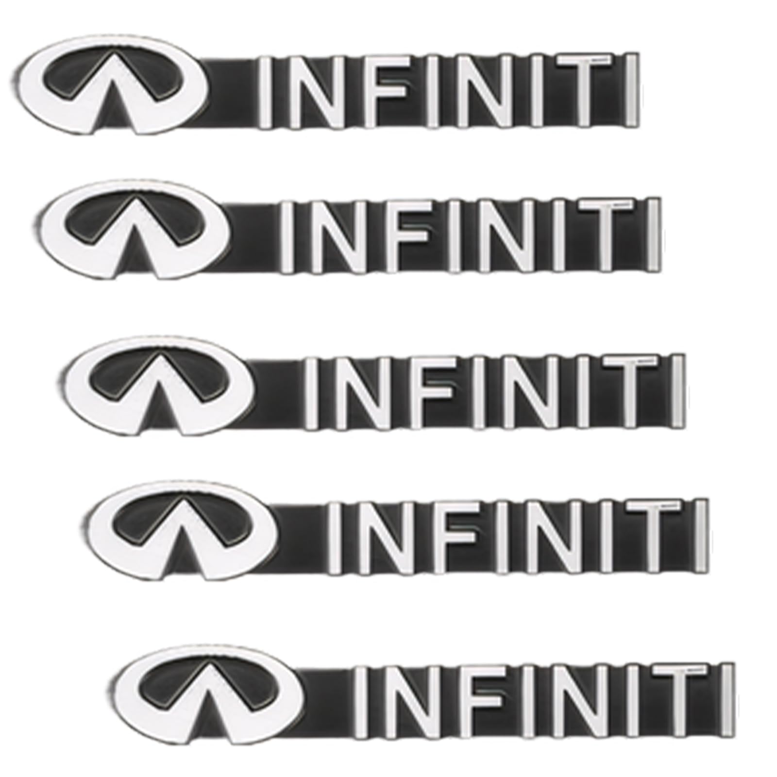 

DELUXEFOX Car Horn Logo Sticker Car Logo Decoration Sticker (Set of 5) Metal Decorative