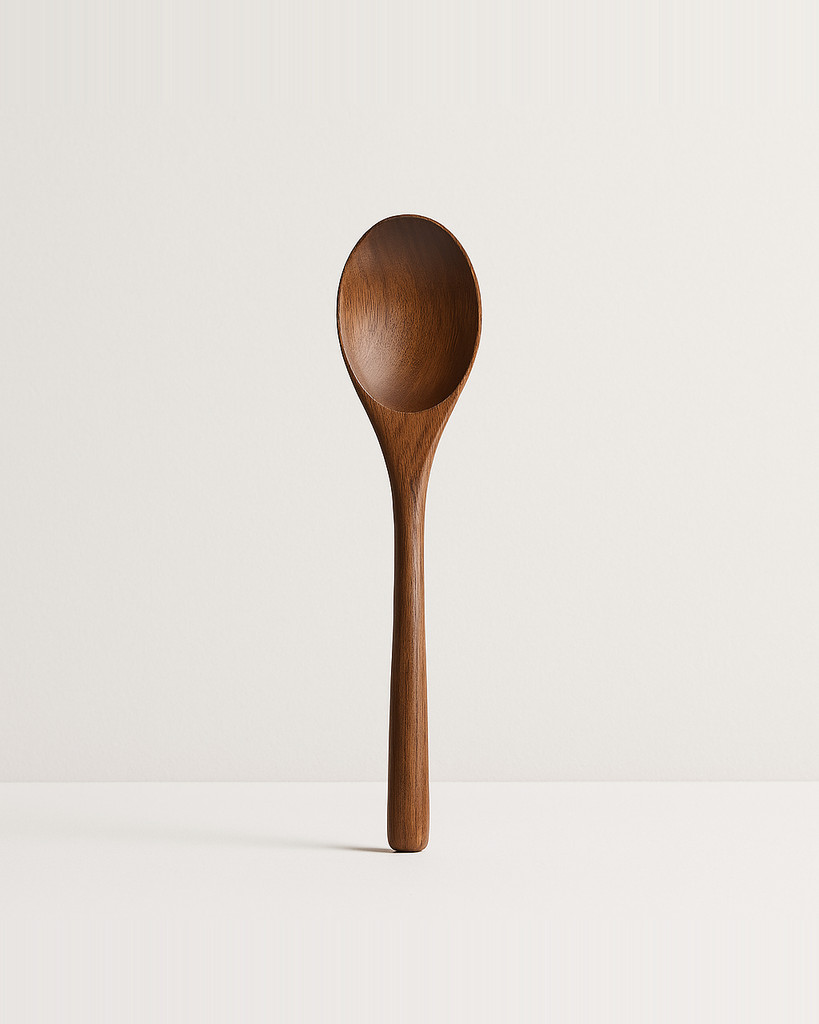 5 Pieces Wooden Soup Spoon and  Fork Eco Friendly Set for Eating Mixing Stirring Tableware Natural Ellipse Ladle Eco Friendly