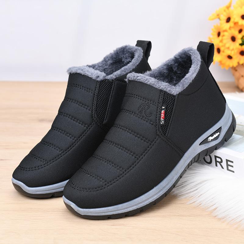 New Cotton Shoes Couple Men and Women Old Beijing Velvet Warm Short Boots Casual Cotton Boots Snow Boots Women