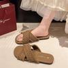 2025 Bohemia Cross Summer Retro Fairy Woven Flat Slippers