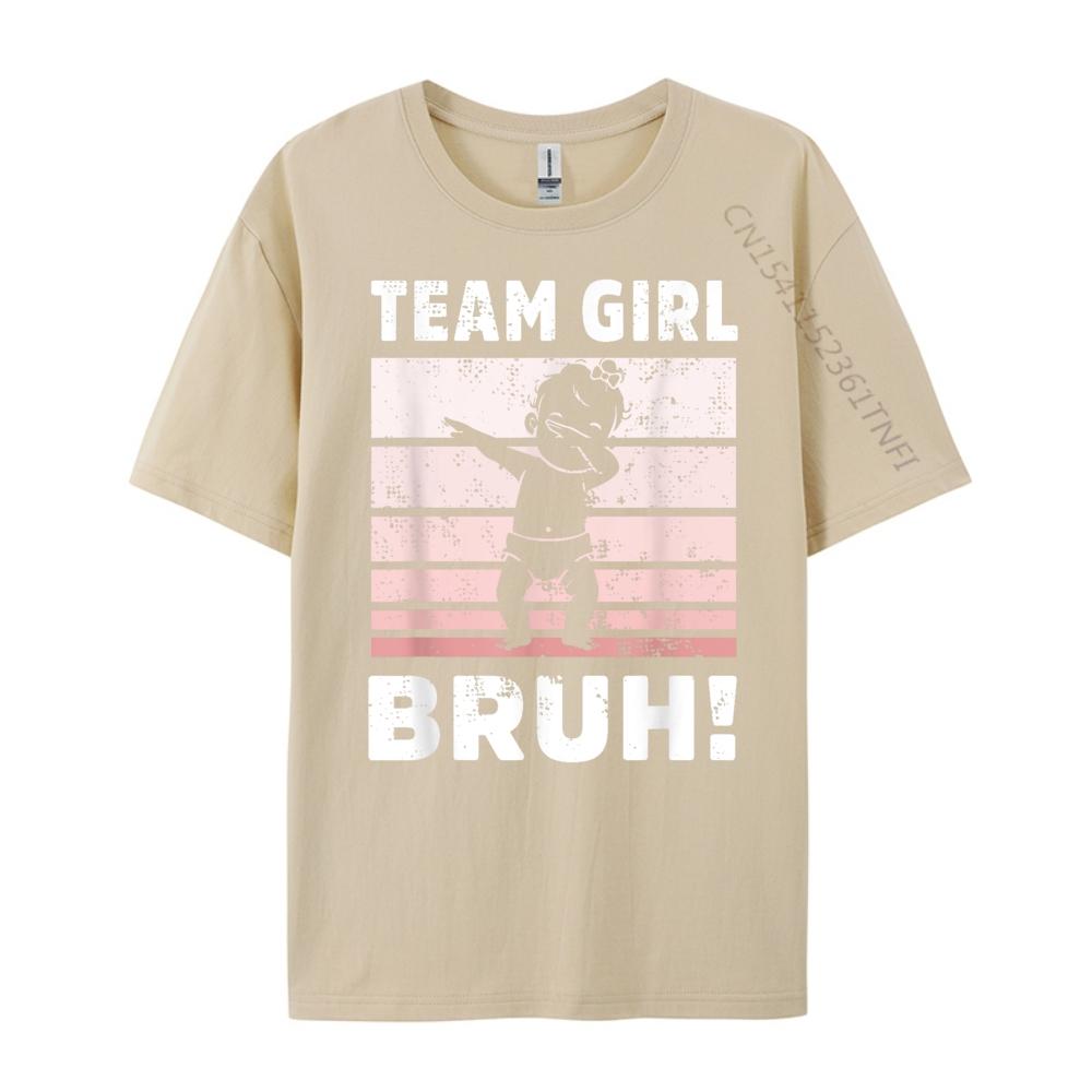 Family Team Girl Bruh Gender Reveal Party Announcement Cotton Graphic Tees Long Sleeve TShirt Men Designer Clothes