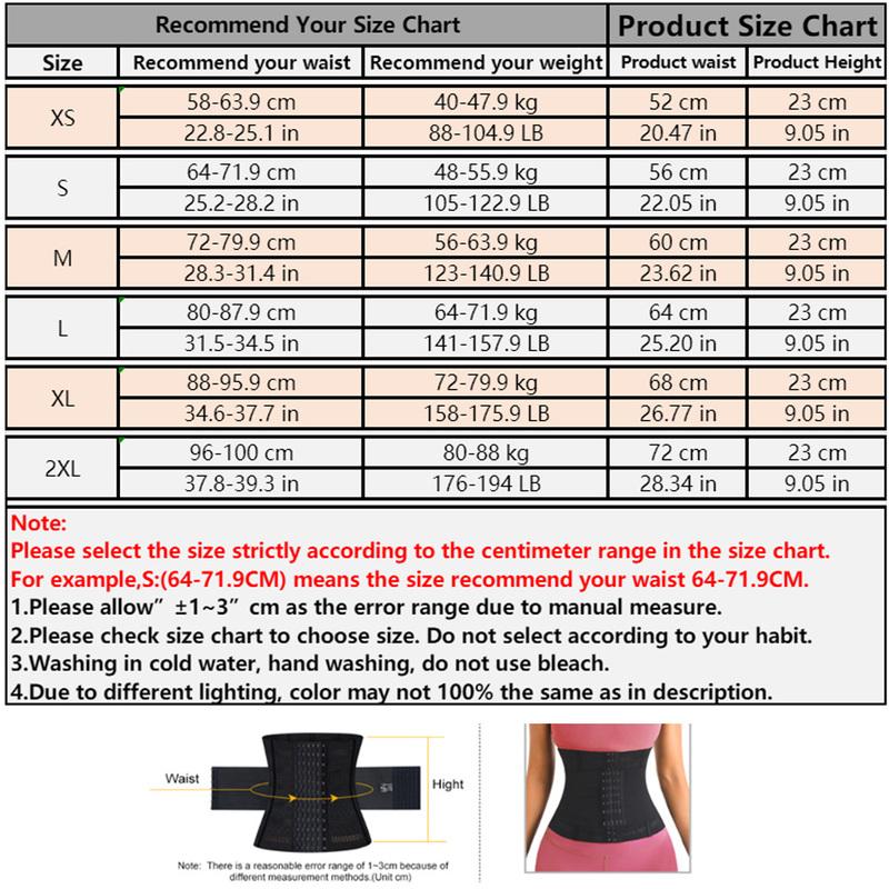 Double Layer Waist Trainer Belt Body Shaper Tummy Control Corset Shapewear for Women Weight Loss