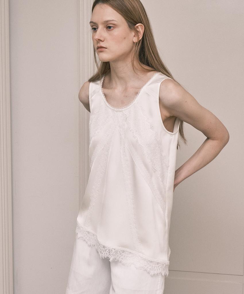 EMKM Lace Sleeveless Top_Ivory