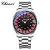 CHENXI 636 Casual Roulette Rotating Men Quartz Watch 3ATM Waterproof Luminous Hands Male Wristwatch Reloj Hombre (Without a Box)