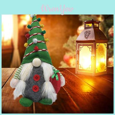 Festive Christmas Decor Sacred Faceless Doll Figurine Available In Green/red Handmade 31*16*7cm