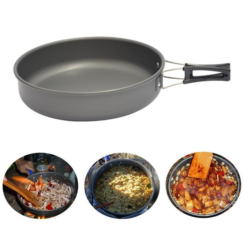Ultra-light Aluminum Alloy Camping Cookware Utensils Tableware Cooking Outdoor Teapot Pot Frying Picnic Kettle Pan