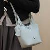Niche design new solid color tote armpit bag large capacity commuter shoulder messenger bag