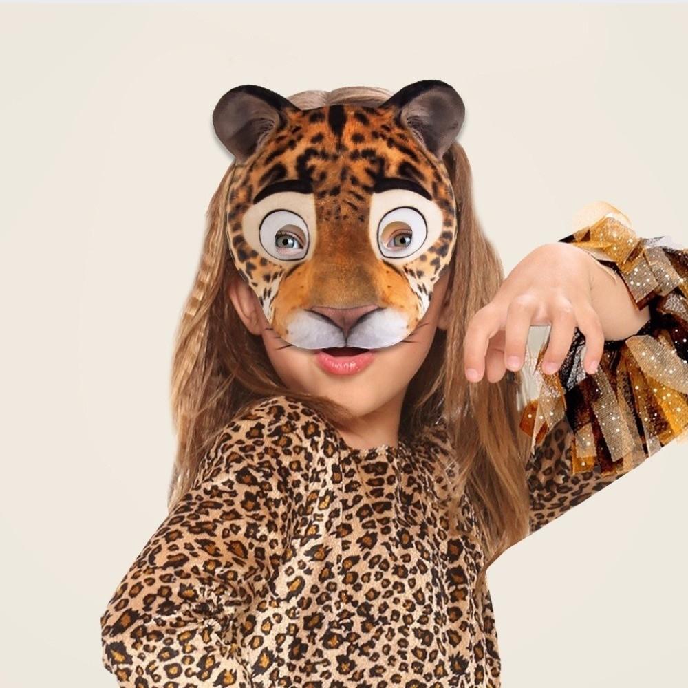 מסכת בעלי חיים EVA מסכת נמר נמר קטיפה מסכת ליל כל הקדושים חמודה אביזרי תחפושת