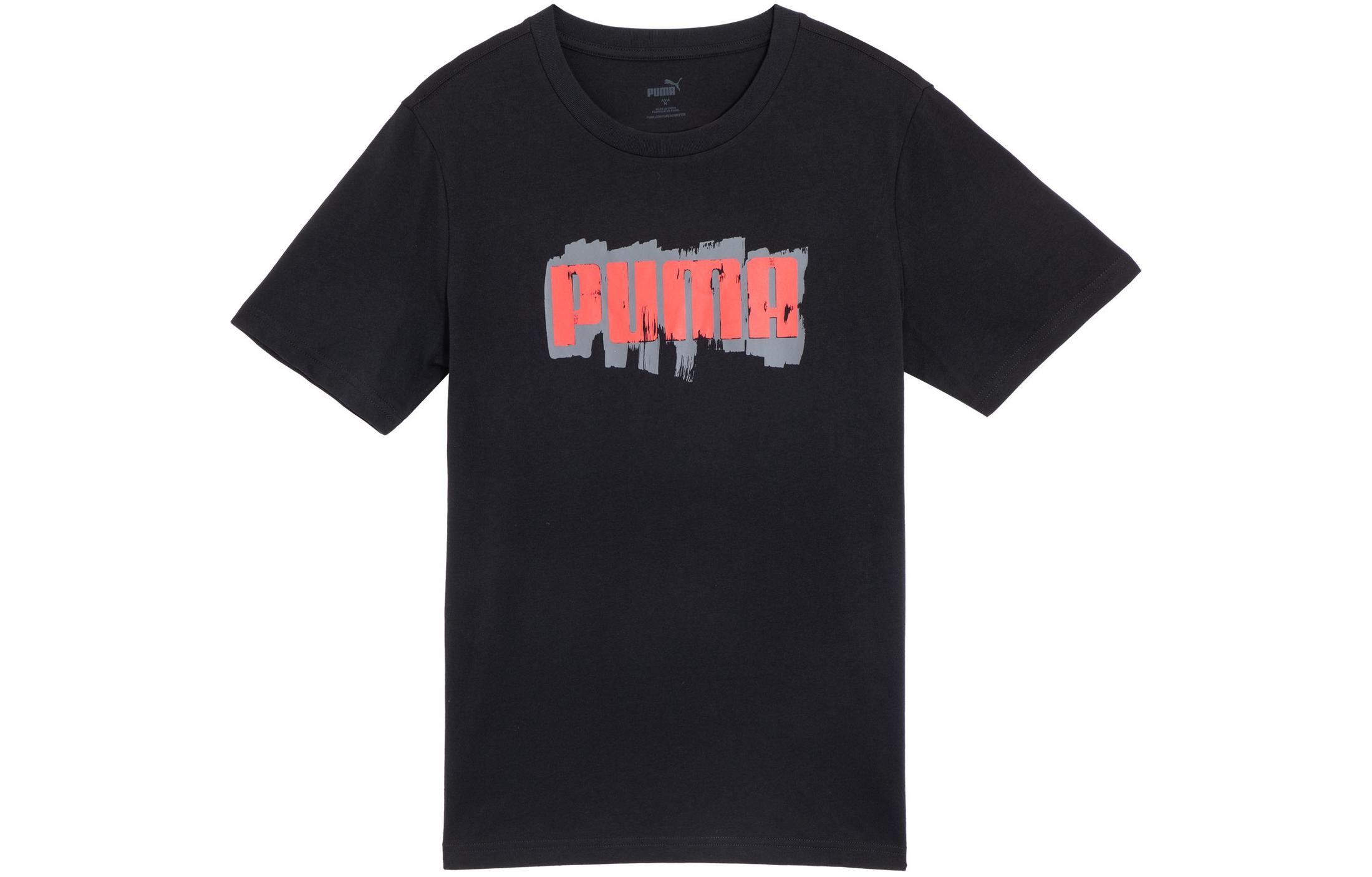 PUMA WORDING T Shirt Men s Black 676696-01 XL