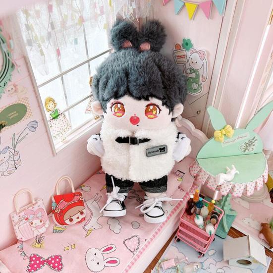 1 Set Cute Soft Stylish Accessory Dress-up Toys Vest Jacket Pants 20cm Cotton Doll Clothes Girls Gift Top