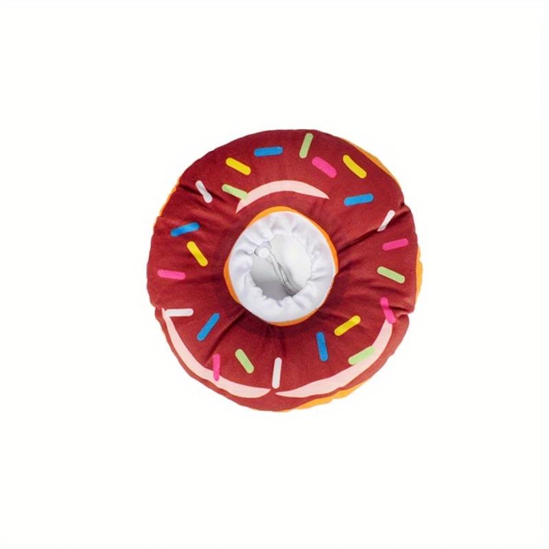 Cute Donut Pet Elizabethan Collar Adjustable Anti-Bite Surgery Anti-Lick Wound Healing Cat Protection Colorful Sprinkle Collar
