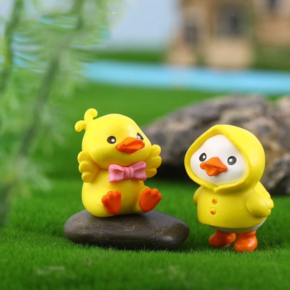 Accessories Handmade Models Toy Little Yellow Duck Action Figures Little Duck Doll Pvc Ornaments