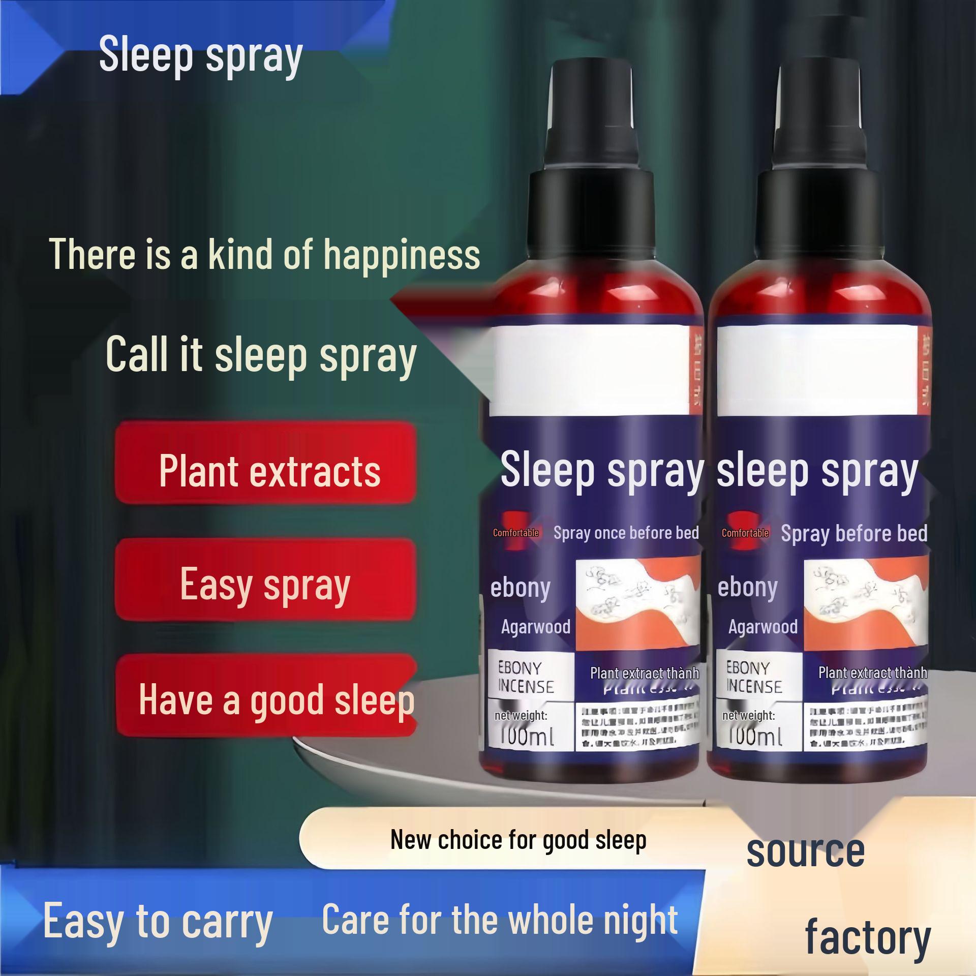 Agarwood Sleep Aid Essential Oil Spray - Soothing Deep Sleep Home Use