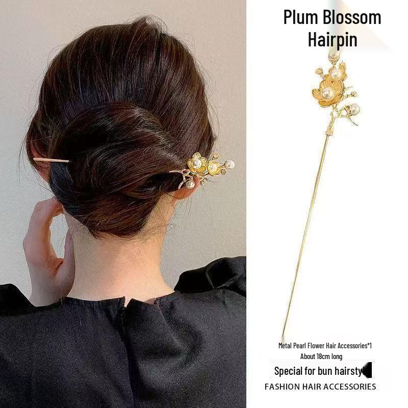 Sandalwood Women's Hairpin: Elegant Modern-Chinese Style Wooden Updo Stick