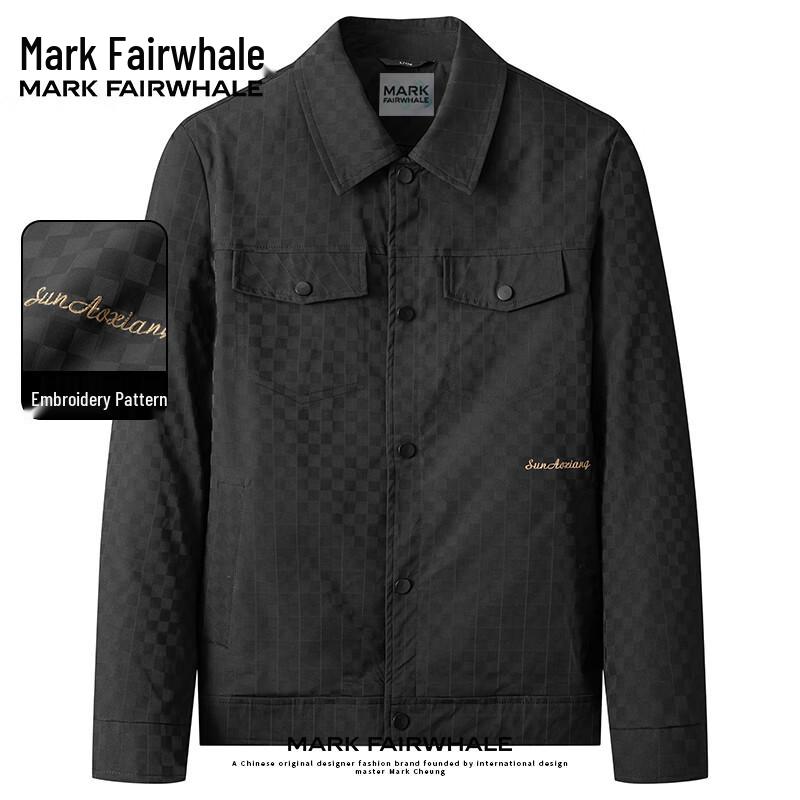 Mark Fairwhale Men's Checkered Lapel Casual Jacket