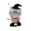 Halloween Opptrekkbar Gresskarleke Skummel Tegneserie Heks Snømann Gående Leke Småbarn Gutter Jenter Fjærverk Urverk Svart Katt Leke
