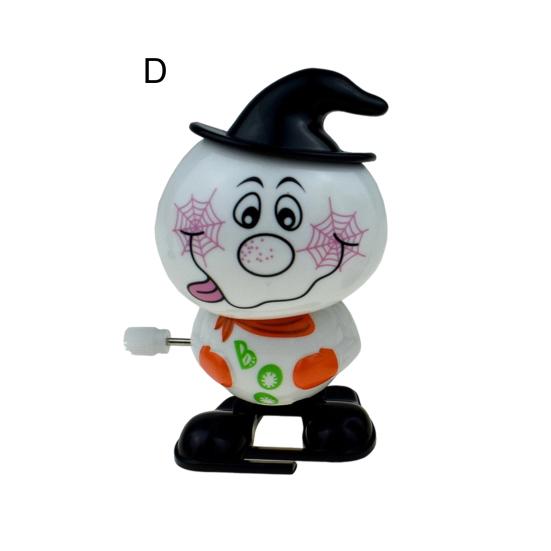 Halloween Opptrekkbar Gresskarleke Skummel Tegneserie Heks Snømann Gående Leke Småbarn Gutter Jenter Fjærverk Urverk Svart Katt Leke