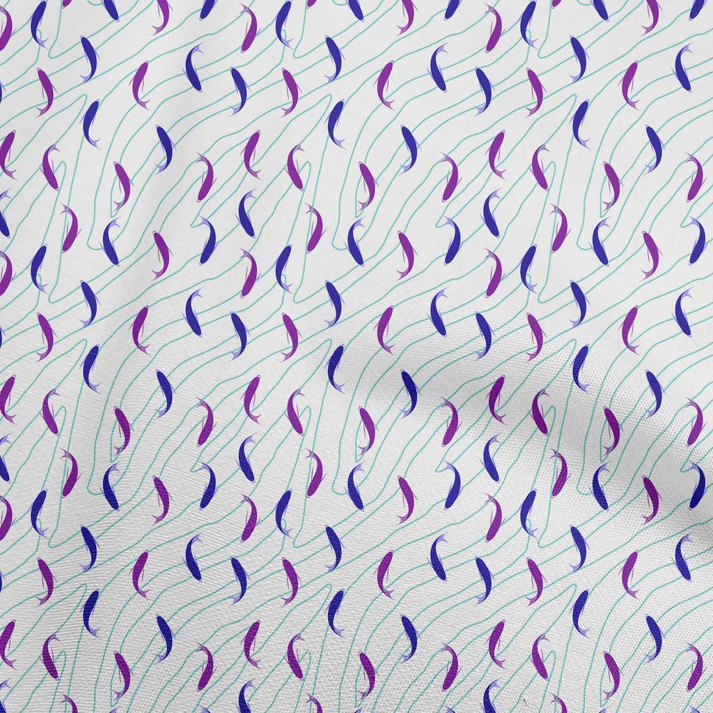 oneOone Cotton Flex Dark Teal Green Fabric Ocean Fish Dress Material Fabric Print Fabric By The Yard 40 Inch