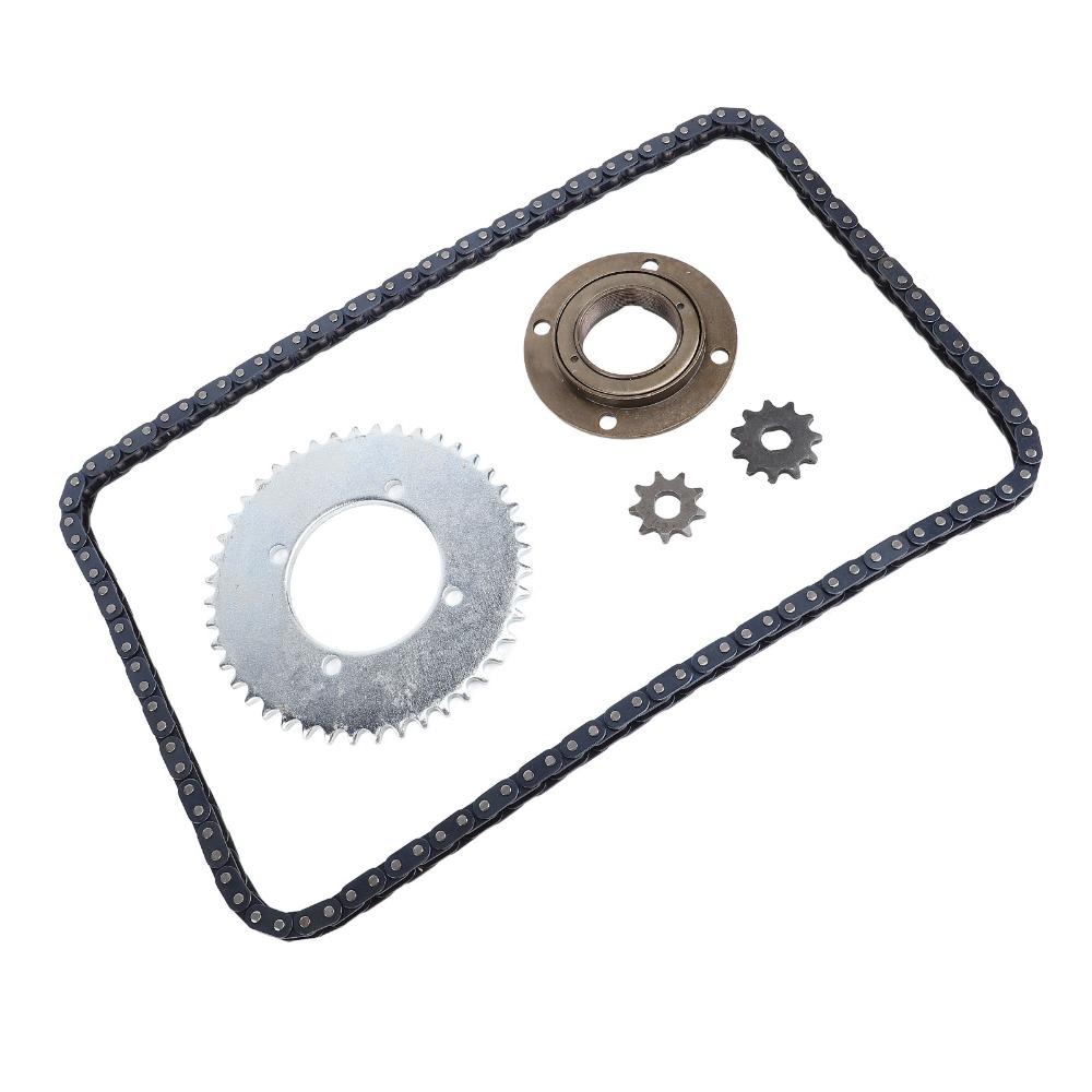 Toothless Flywheel T8F Gear Chain Set 116 Links Chain Chain Sprocket Kit  Mini Motorcycle