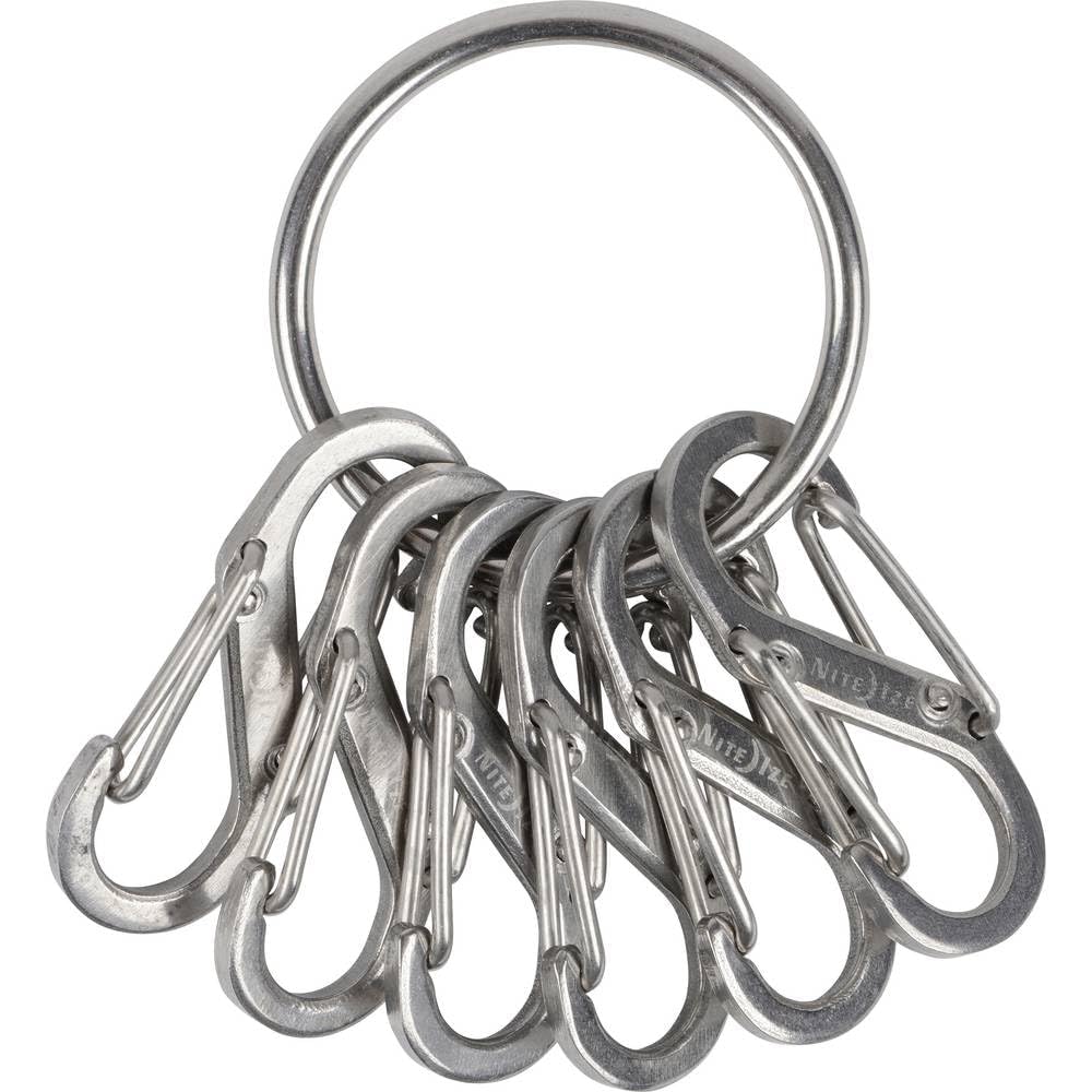 Nite Ize Keyring Steel Silver KRGS-11-R3 Durable Key Holder Lightweight Design